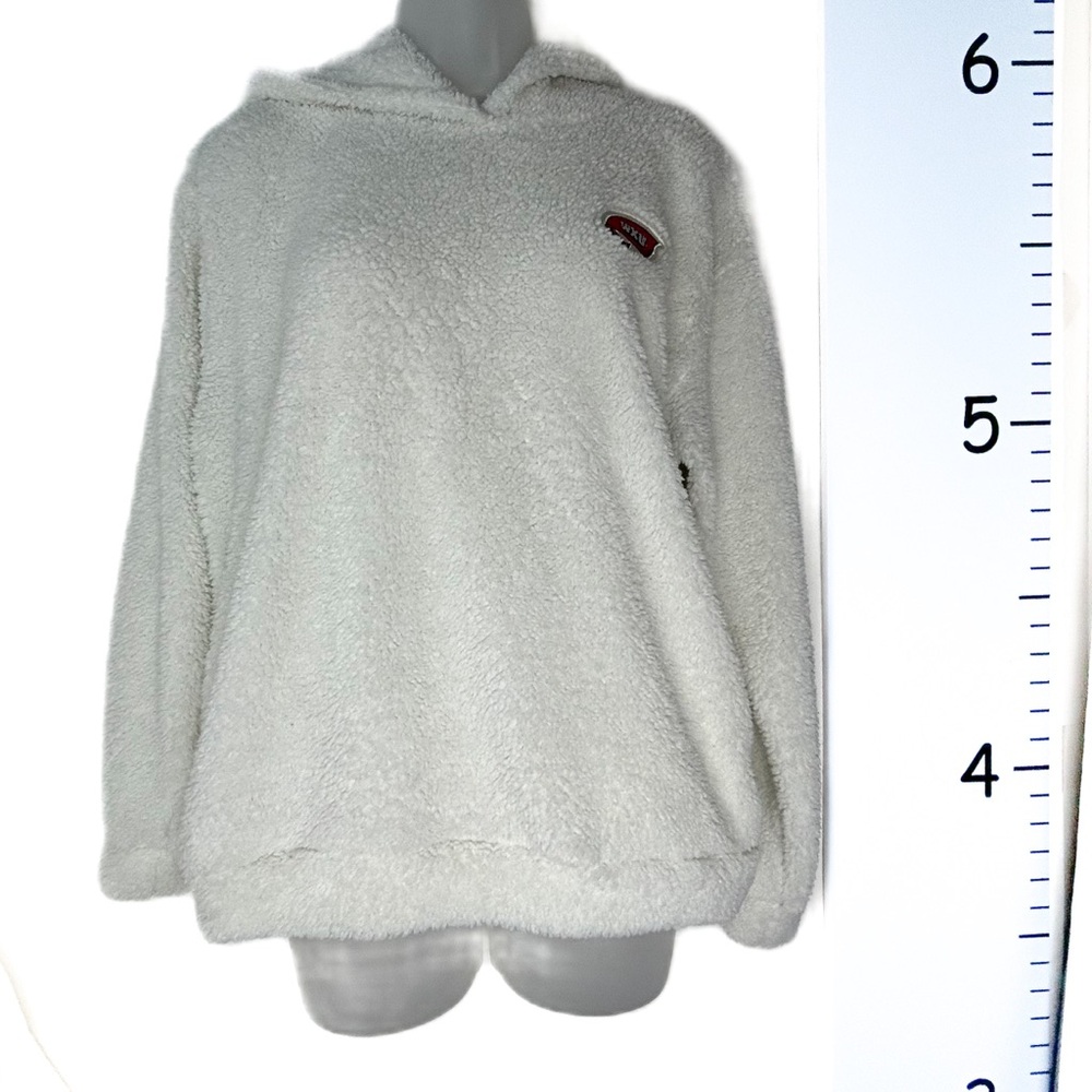 Pro Edge "WKU" Logo Teddy Bear White Pullover Hoodie Women's Medium